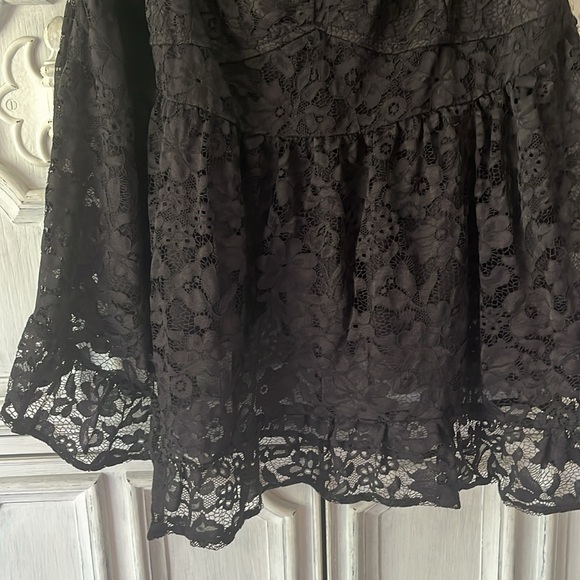 Torrid Baby Doll Lace Puff Sleeve Black Top 3x NWOT. - Picture 6 of 10